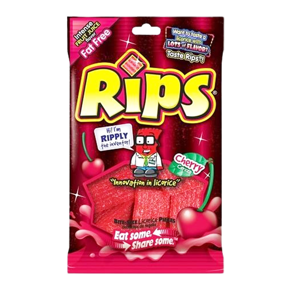 RIPS LICORICE BITES - CHERRY 4oz