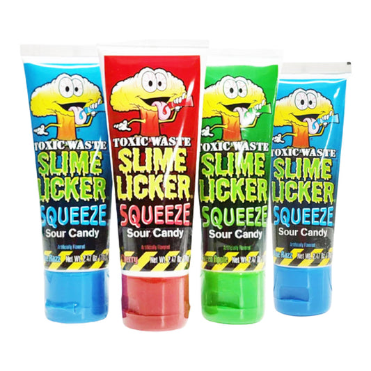 TOXIC WASTE - SLIME LICKER SQUEEZE CANDY 4pk/2.47oz