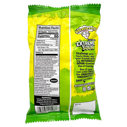 WARHEADS - EXTREME/MEGA SOUR HARD CANDY PEG BAG 3.25oz