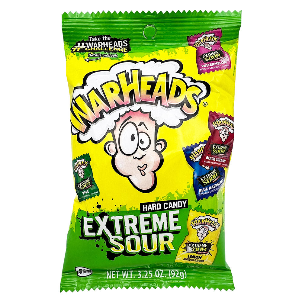 Warheads Extrememega Sour Hard Candy Peg Bag 325oz Snack Source Shop 