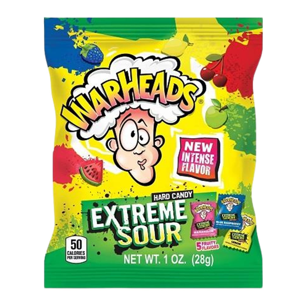 WARHEADS - EXTREME SOUR HARD CANDY 1oz