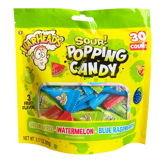 WARHEADS SOUR POPPING CANDY GUSSET BAG 3.17oz