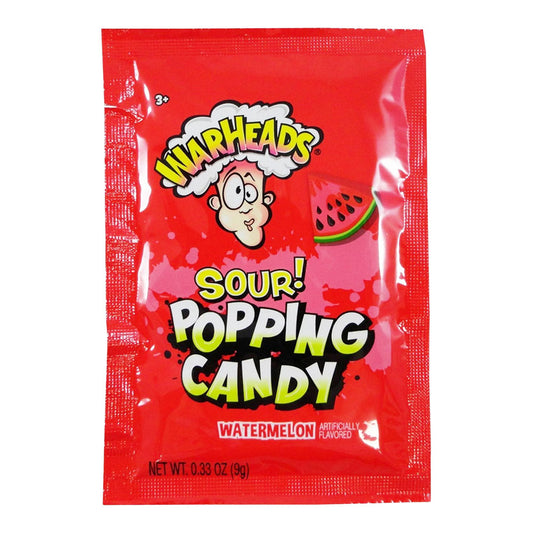 WARHEADS SOUR WATERMELON POPPING CANDY 0.33oz