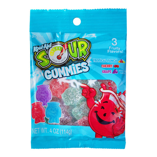 KOOL AID SOUR GUMMIES PEG BAG 4oz