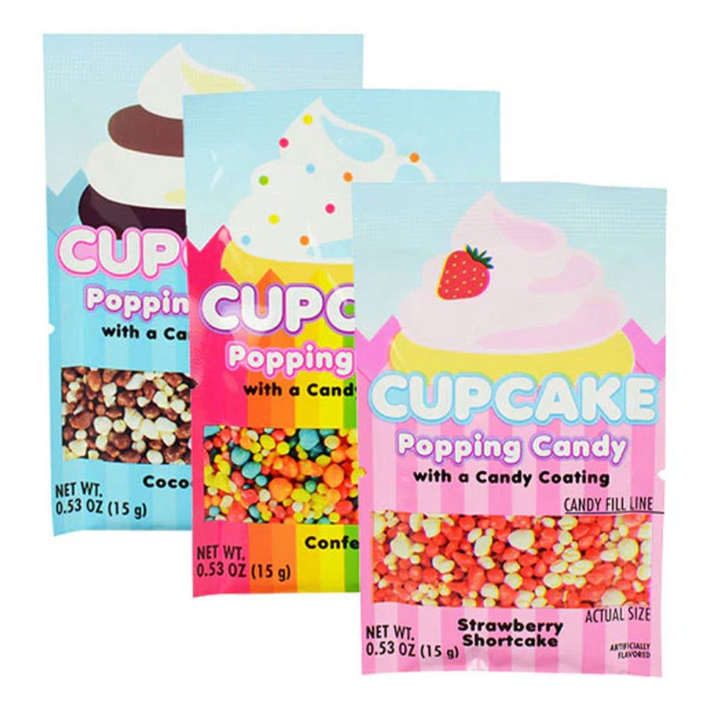 CUPCAKE COATED POPPING CANDY 0.53oz