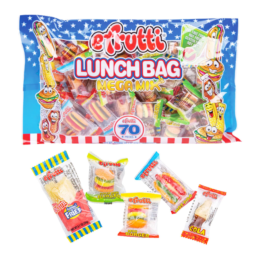 EFRUTTI LUNCH BAG MEGA MIX GUMMI CANDY 70ct