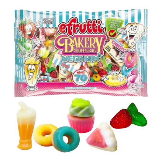 EFRUTTI BAKERY SHOPPE BAG MEGA MIX GUMMI CANDY 70ct