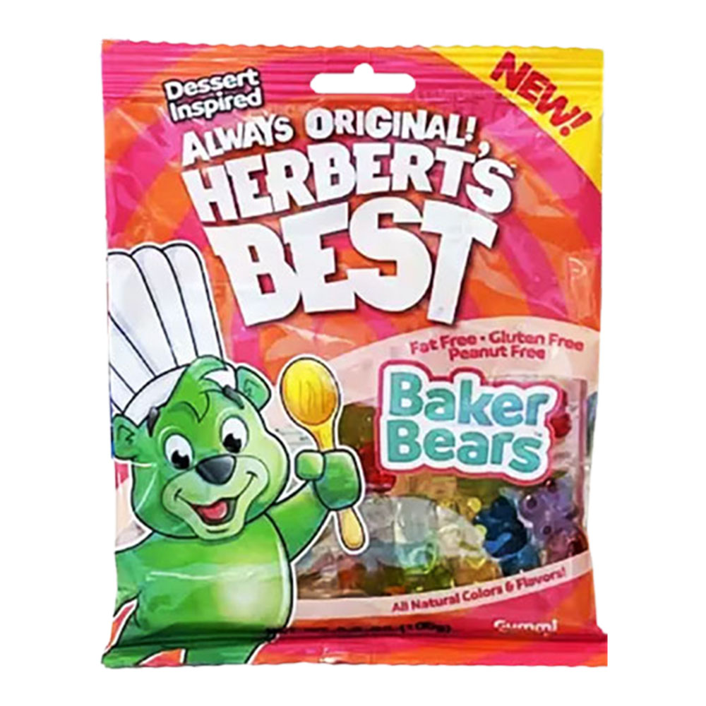 ALWAYS ORIGINAL! HERBERT'S BEST BAKER BEARS GUMMI CANDY 3.5oz