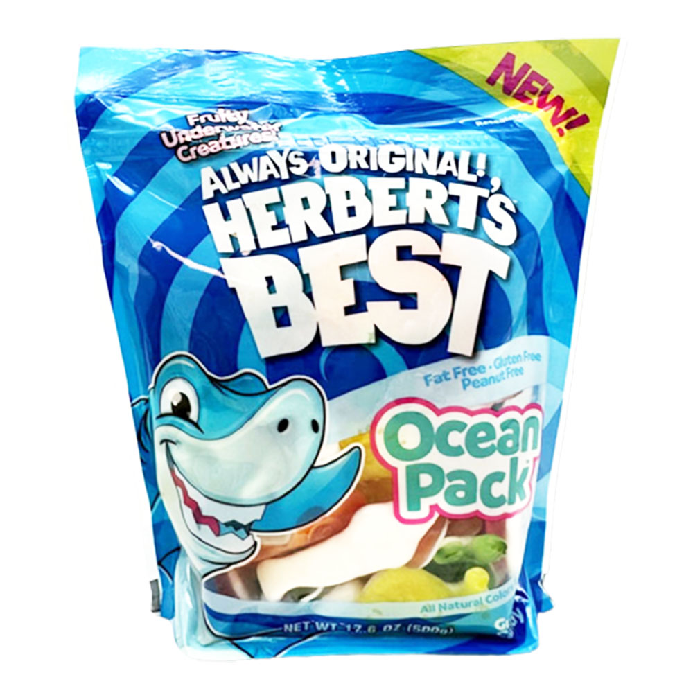 ALWAYS ORIGINAL! HERBERT'S BEST OCEAN PACK GUMMI CANDY LARGE GUSSET BAG 17.6oz