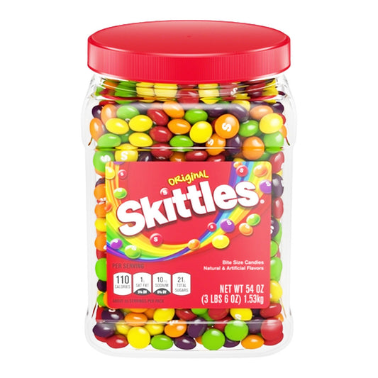 SKITTLES 54OZ BULK CANDY JAR 54oz