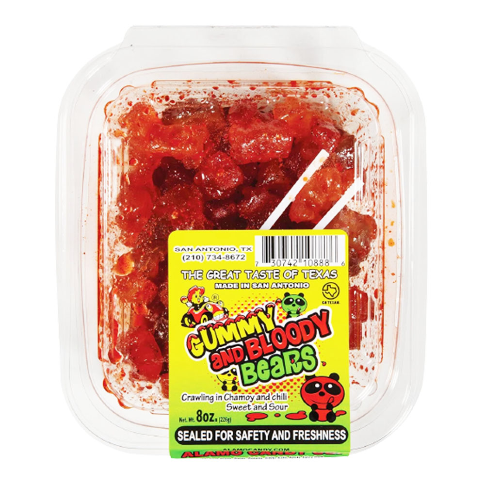 ALAMO CANDY GUMMY & BLOODY BEARS TUB 8oz