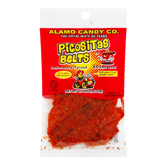 ALAMO CANDY PICOSITAS BELTS PEG BAG 1.5oz