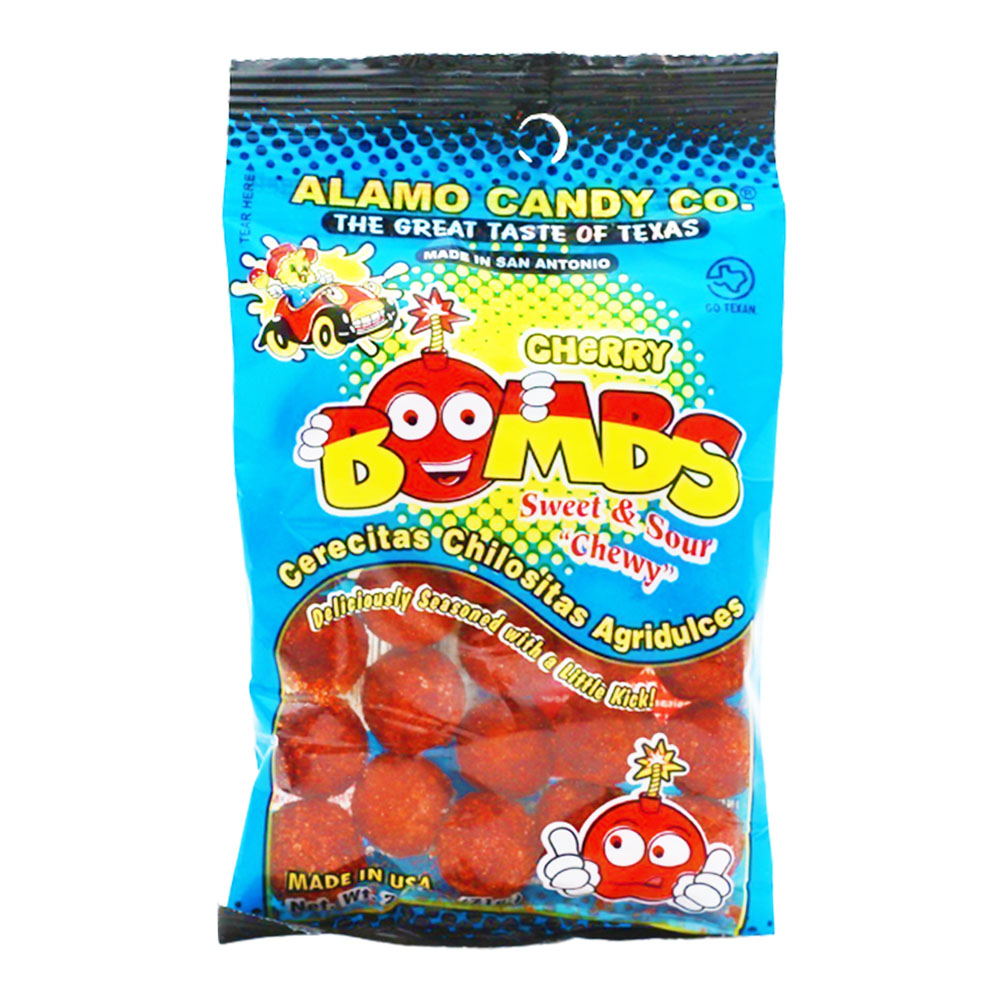 ALAMO CANDY CHERRY BOMBS PEG BAG 2.5oz