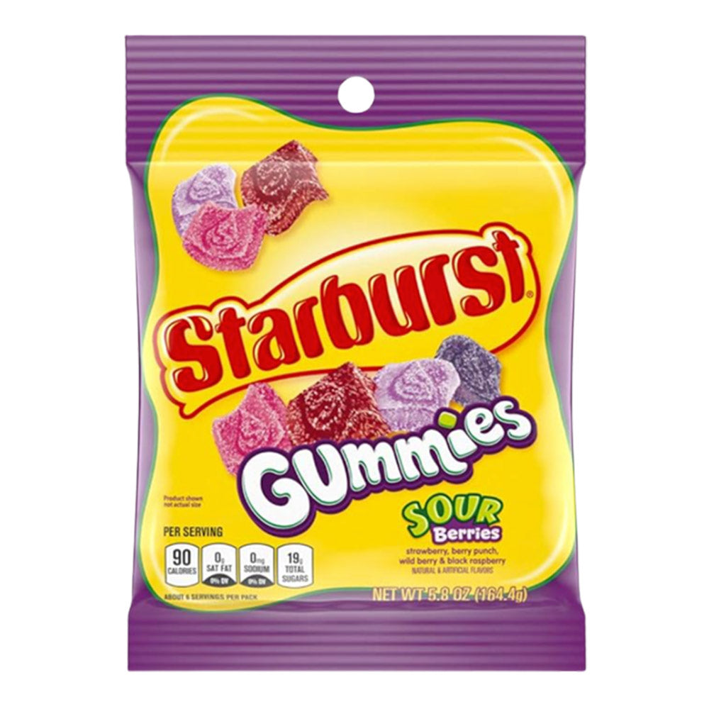 STARBURST GUMMIES SOUR BERRIES PEG BAG