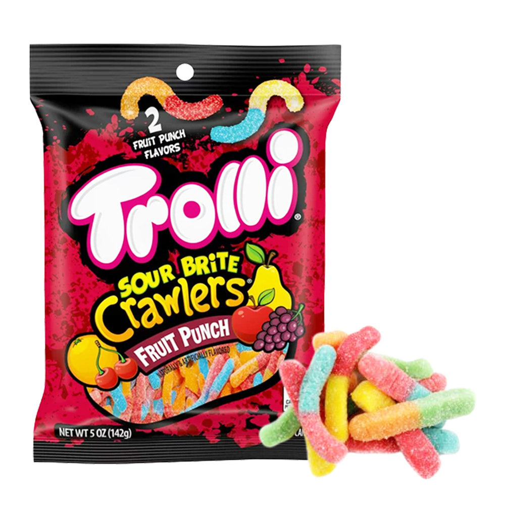 TROLLI SOUR BRITE CRAWLERS - FRUIT PUNCH 5oz