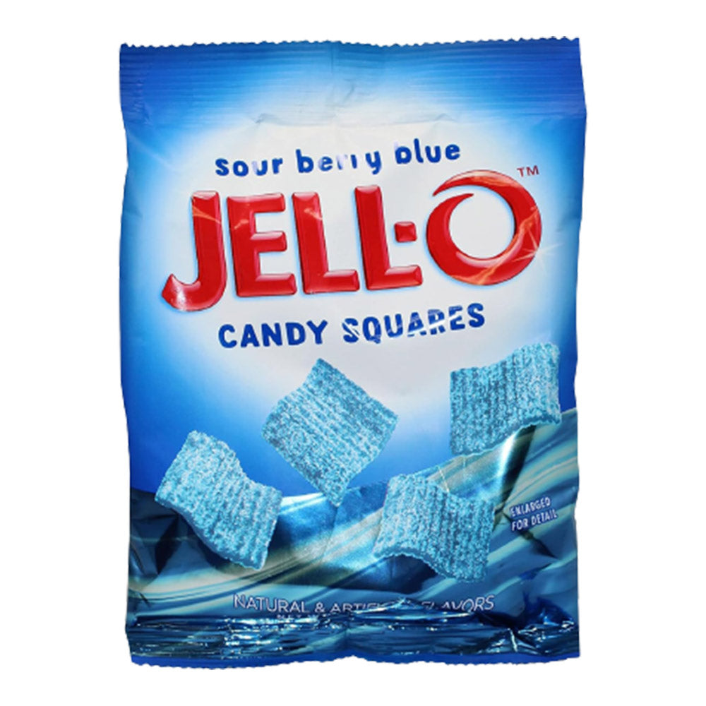 JELL-O PEG BAG - SOUR BERRY BLUE SQUARES 4.5oz