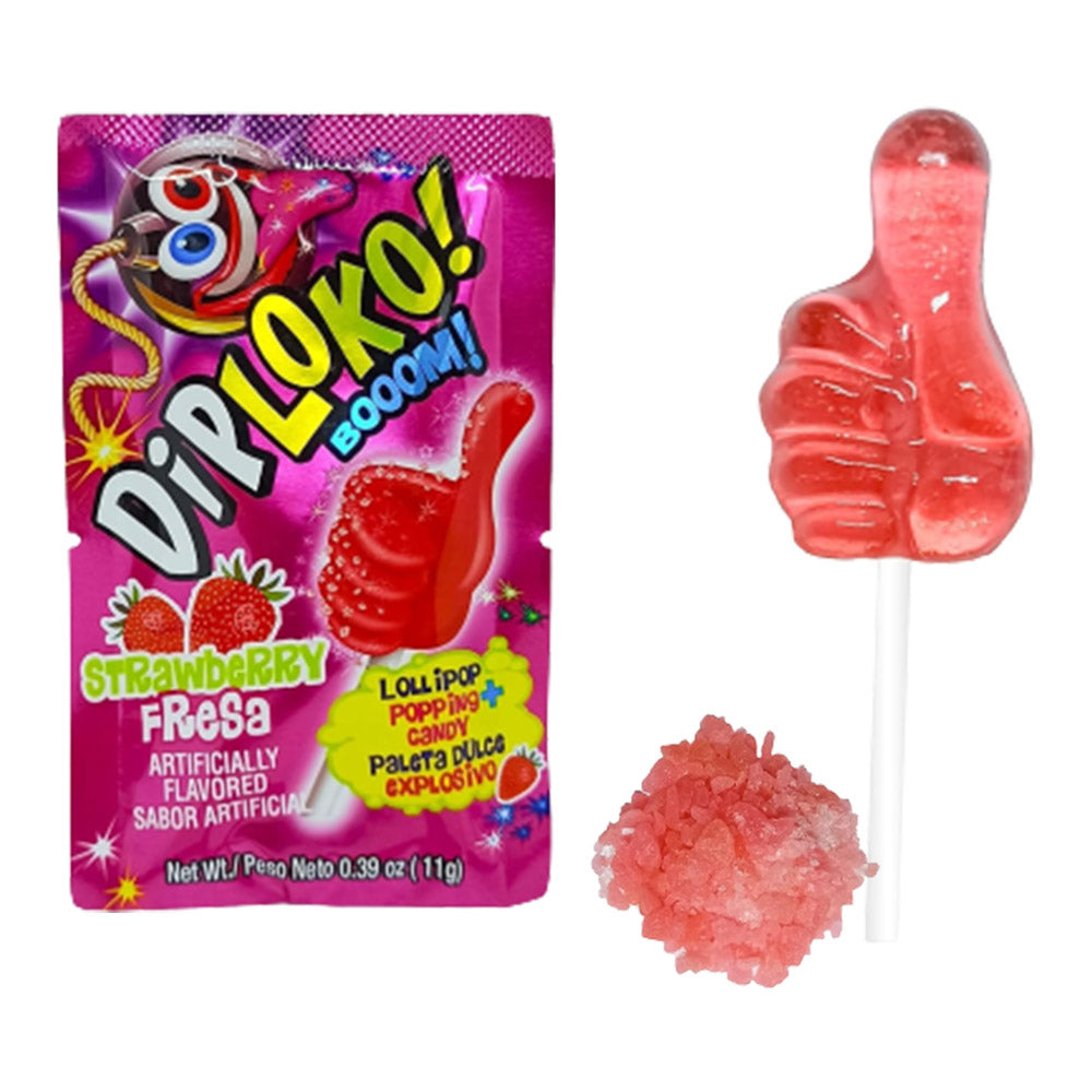 DIP LOKO BOOOM! LOLLIPOP POPPING CANDY 0.39oz