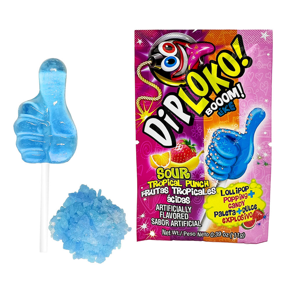 DIP LOKO BOOOM! LOLLIPOP POPPING CANDY 0.39oz