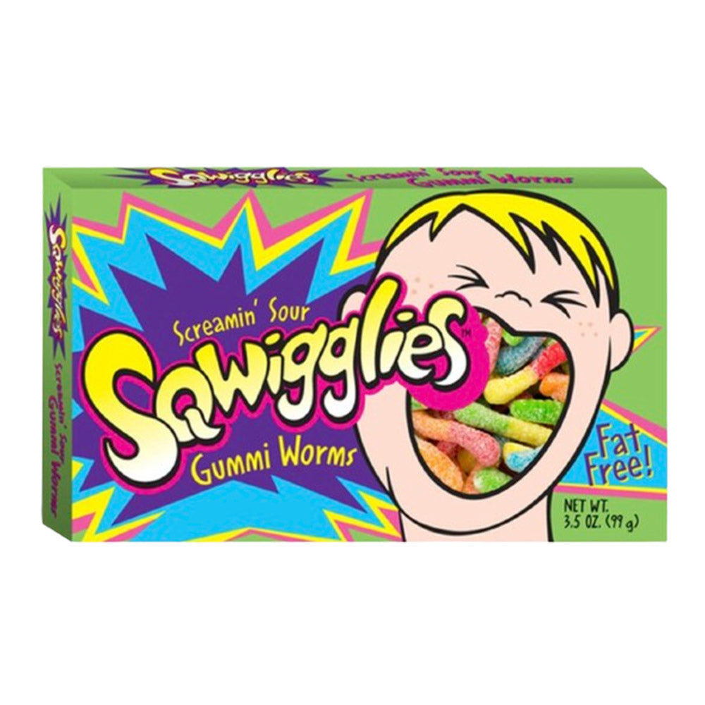 Sqwigglies Screamin Sour Gummi Worms 3.5oz