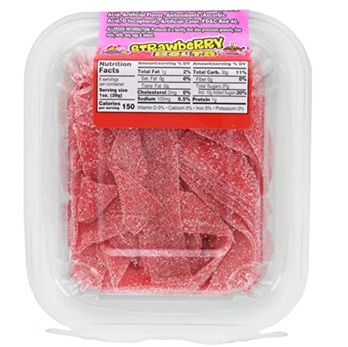 ALAMO CANDY SOUR BELTS TUB - STRAWBERRY 5oz