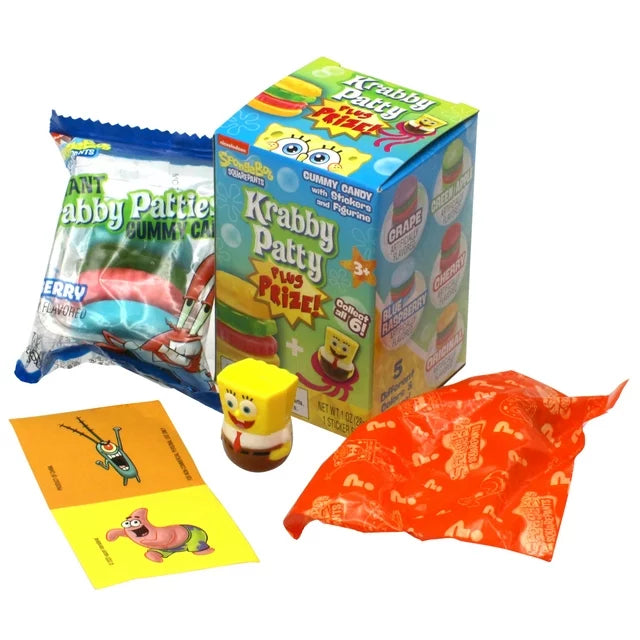 Krabby Patties Gummy Plus Prize Candy 1oz