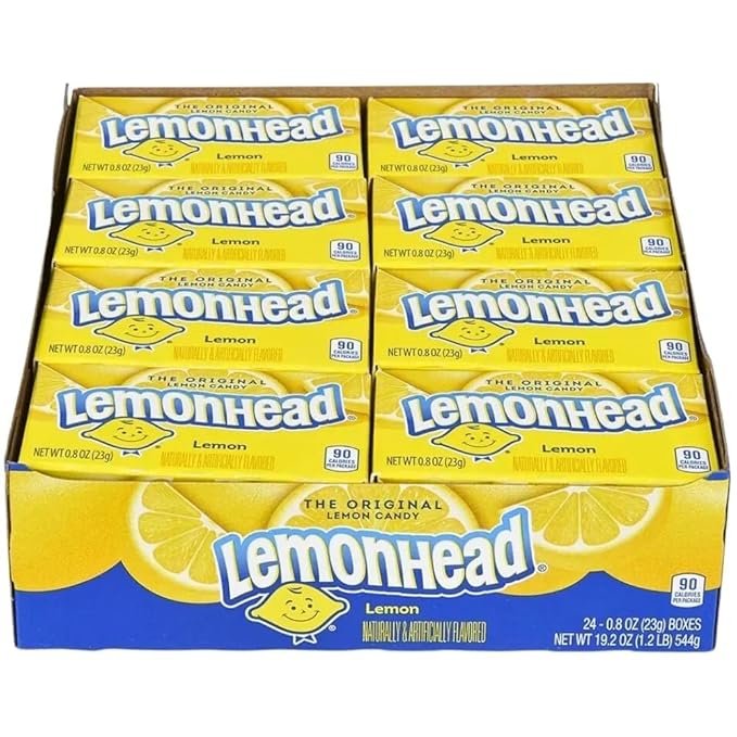 Lemonhead Original Candy - Lemon Flavored Snack 24Pk/0.8oz