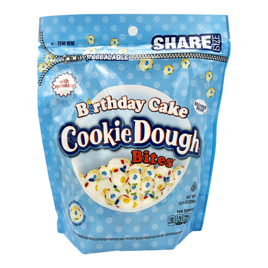 COOKIE DOUGH BITES RESEALABLE BAG - BIRTHDAY CAKE 10.5OZ