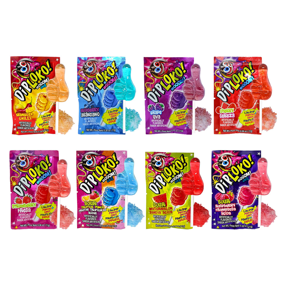 DIP LOKO BOOOM! LOLLIPOP POPPING CANDY 0.39oz