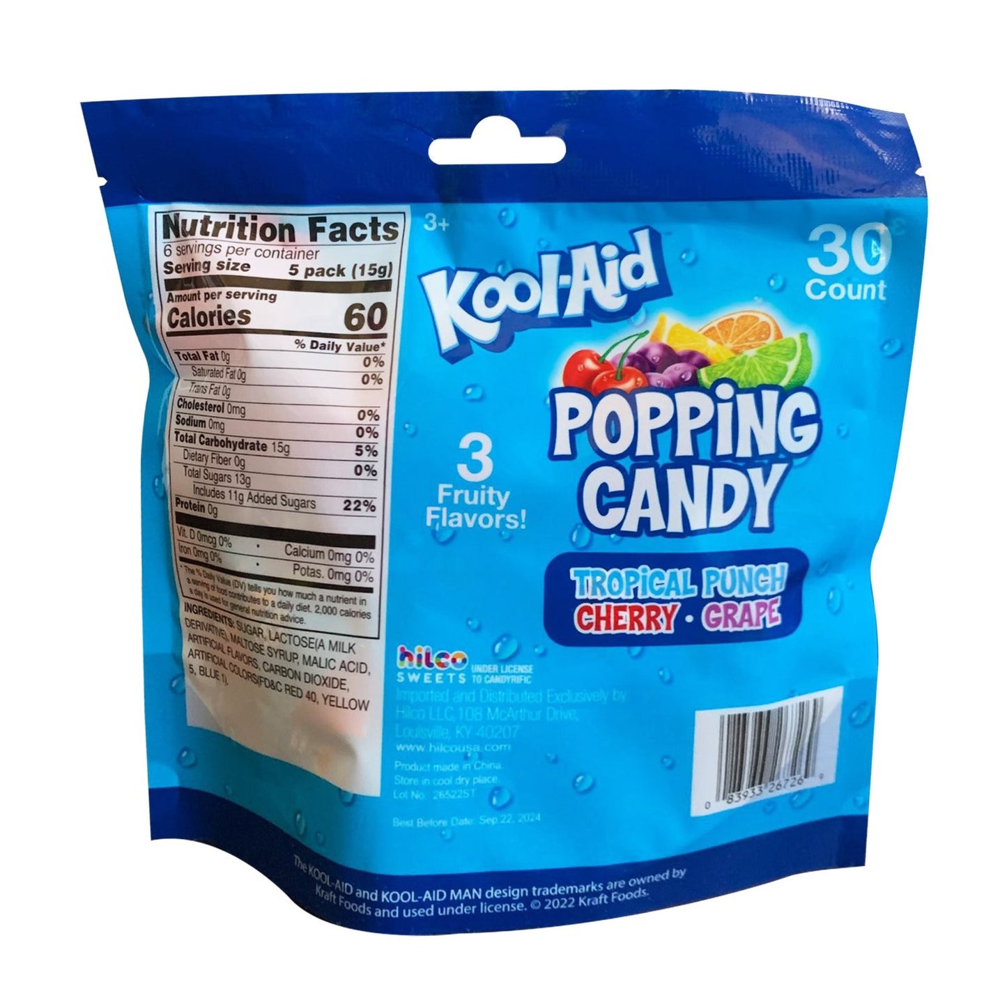 KOOL AID POPPING CANDY GUSSET BAG 30ct