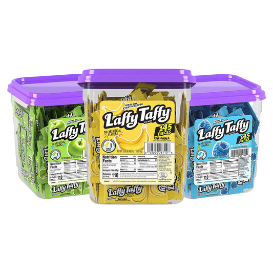 Laffy Taffy Candy Individually Wrapped Candy 3lb Tub (145 Pieces)