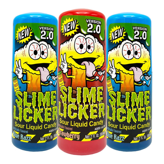 TOXIC WASTE - SLIME LICKER 2.0 (BLUE RAZZ & STRAWBERRY) 3pk/2oz