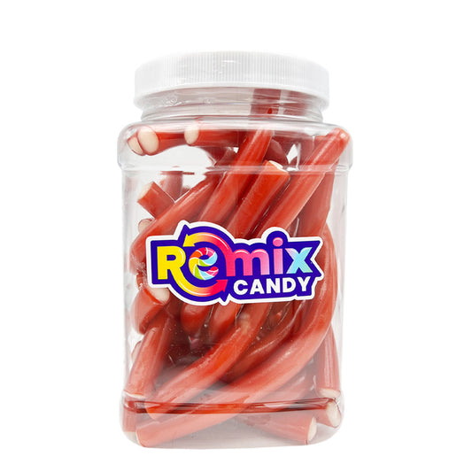 REMIX CANDY - BUBS STRAWBERRY GUMMY CANDY CABLES SWEDISH CANDY 18OZ