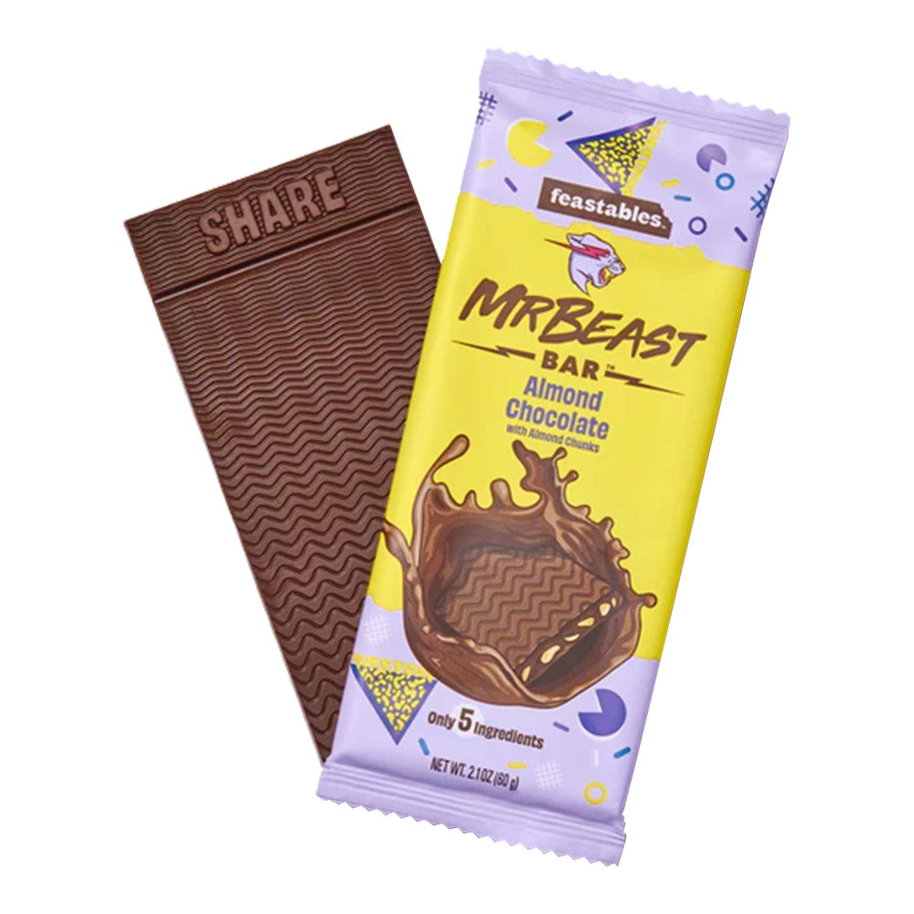 FEASTABLE MRBEAST BAR - ALMOND CHOCOLATE 2.1oz