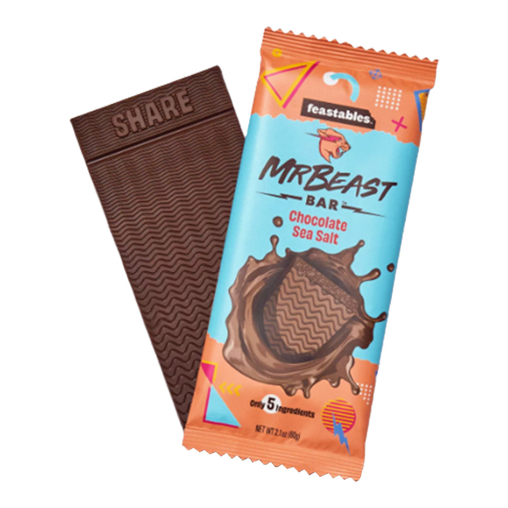 FEASTABLE MRBEAST BAR - CHOCOLATE SEA SALT 2.1oz