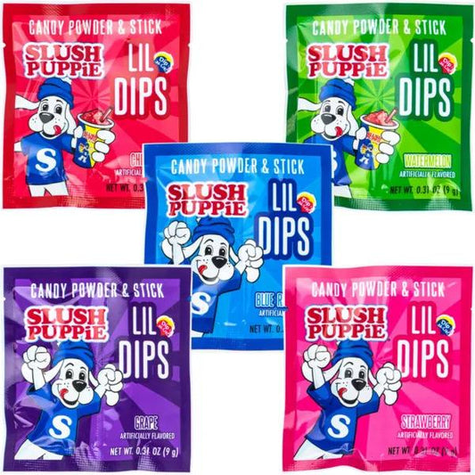 SLUSH PUPPIE LIL DIPS CANDY POWDER & STICK 0.31oz - Assorted Flavor