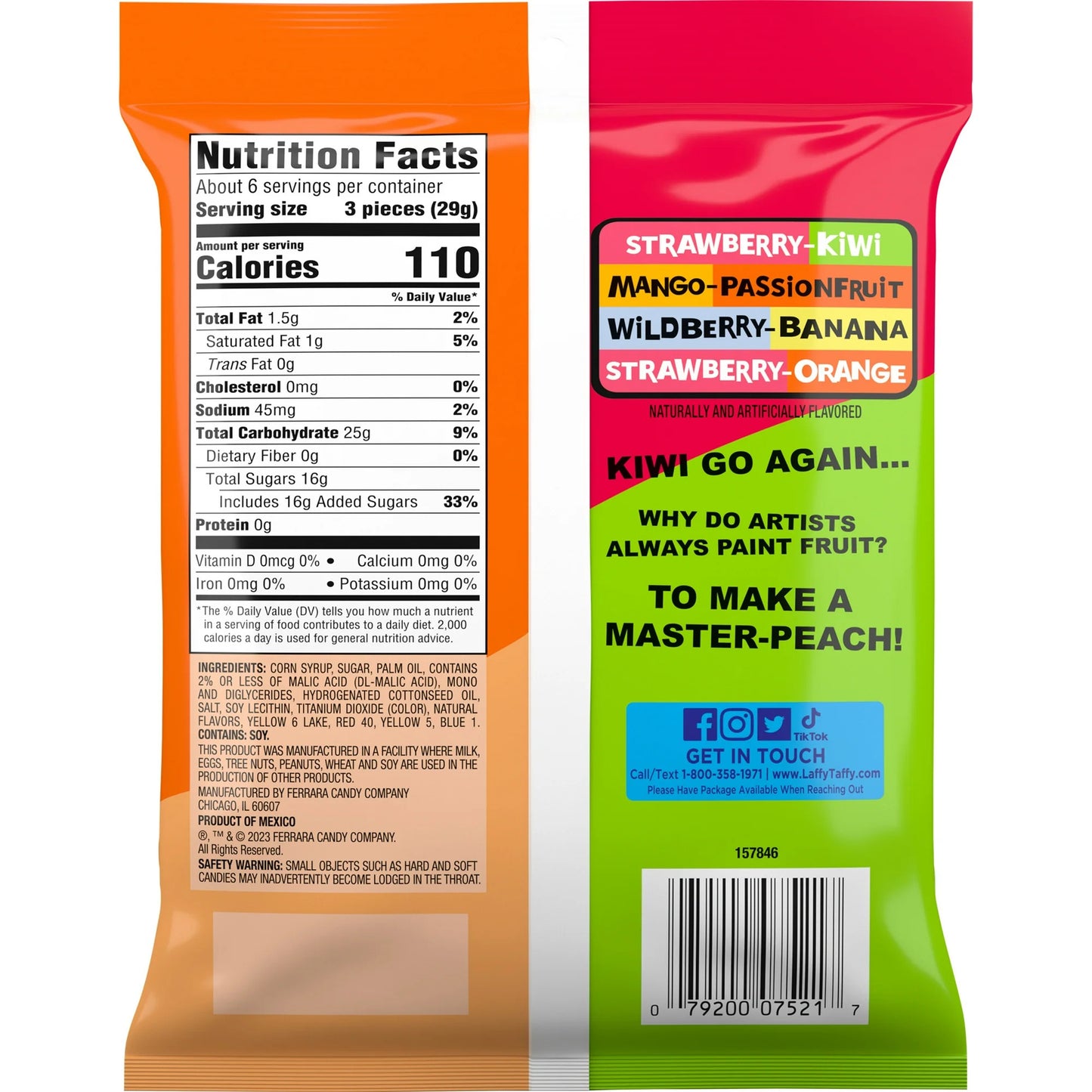 Laffy Taffy Fruit Combos Bag 6oz