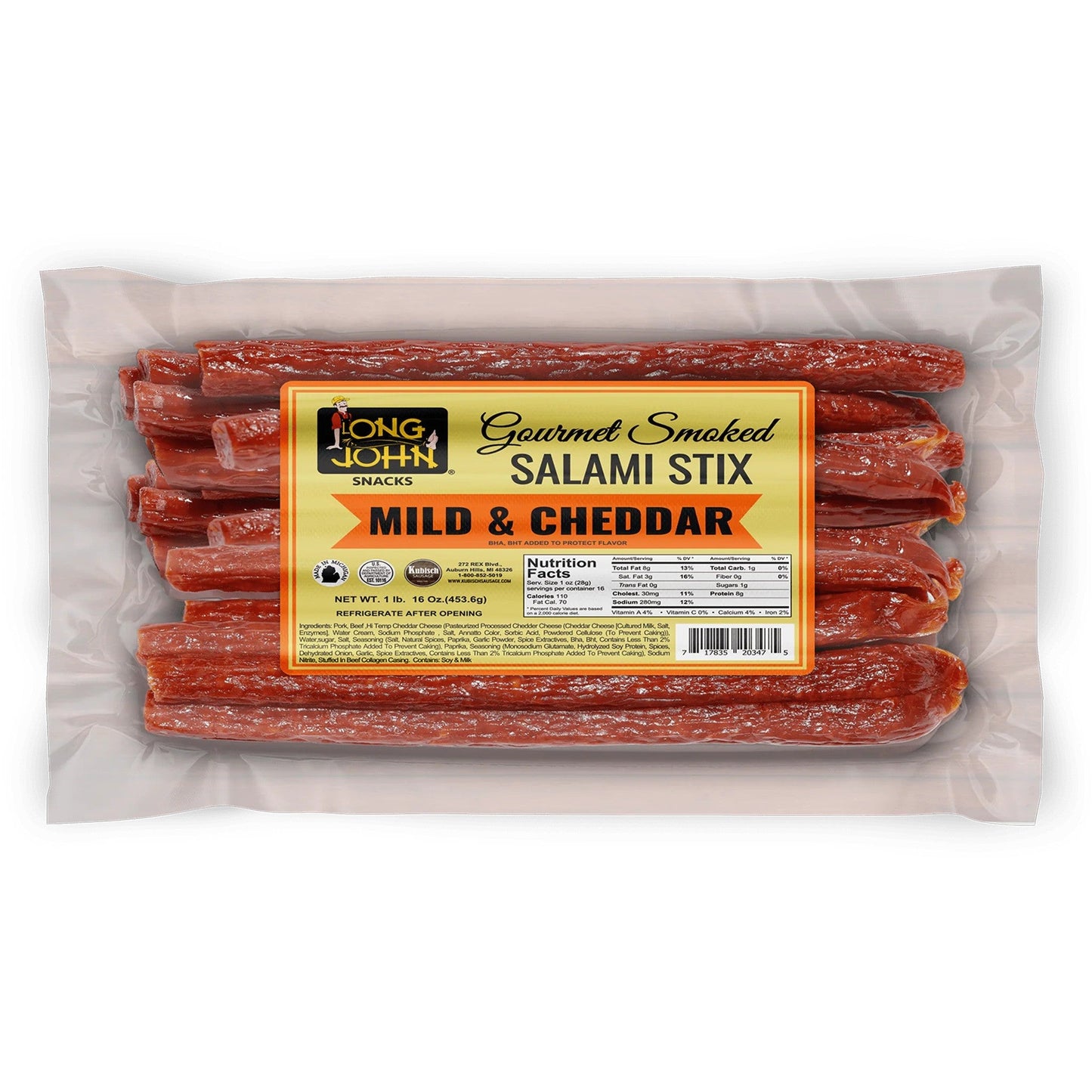 Long John Snacks Dried Salami Sticks - 1lb