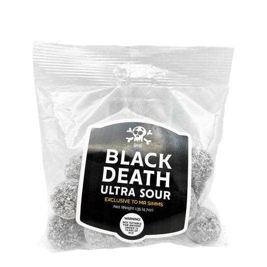 Mr. Simms Black Death Ultra Sour Hard Candy - WARNING! EXTREMELY SOUR!