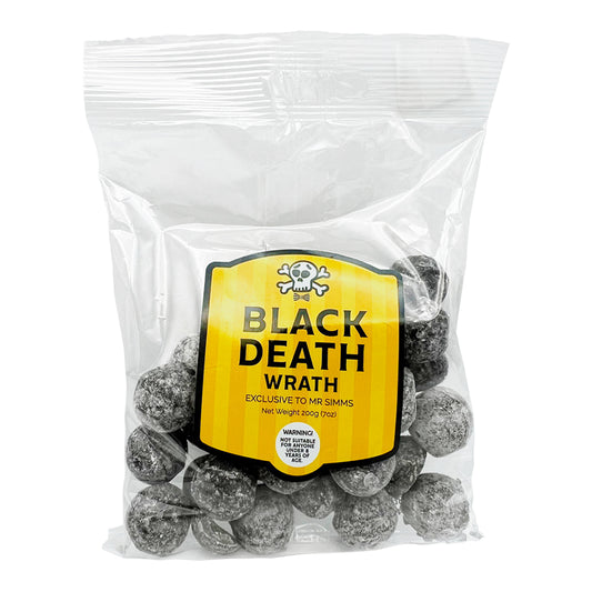 Mr.Simms Black Death Wrath Sour Hard Candy! Warning! Extremely Sour!