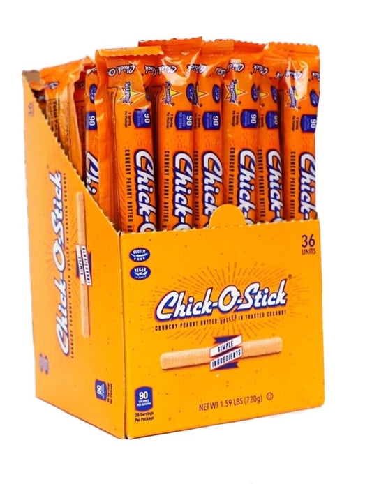 Chick-O-Stick 36pk/1.59lb - Crunchy Peanut Butter and Coconut Snacks