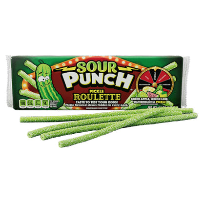 SOUR PUNCH STRAWS - PICKLE ROULETTE 4.5OZ